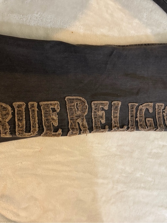 True Religion Denim - True Religion Light Blue Jeans with White Script Logo